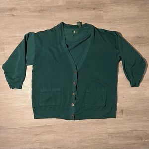 Vintage Hunt Club Forest Green Cardigan w/ Copper Buttons - L
